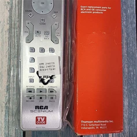 rca scenium tv remote setup